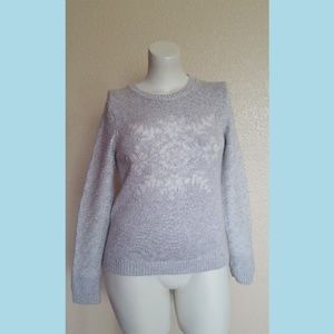 Ann Taylor Loft Gray Medium Pullover Cable Knit Sweater NWOT
